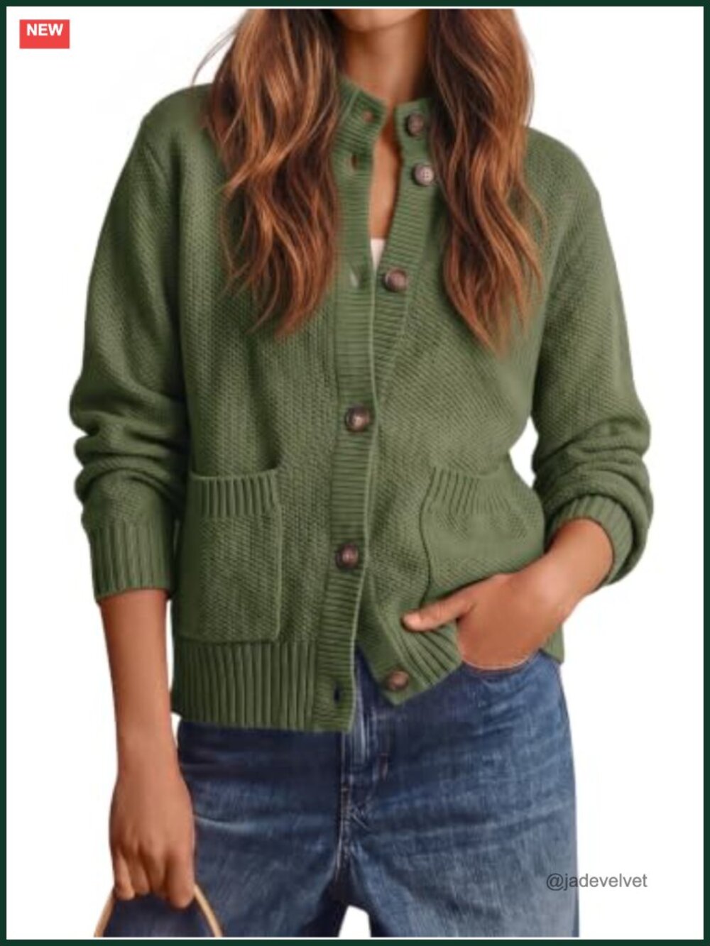 Womens Chunky Knit Cardigan Mock Neck Button Down Long Sleeve Sweater